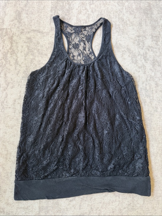 Express Tops - Express Black Lace Racerback Tank